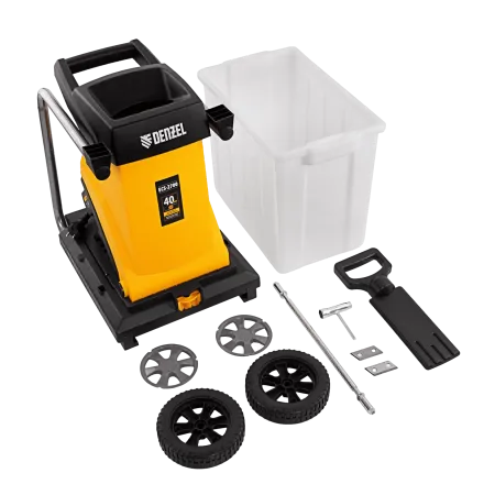 Измельчитель садовый электрический DENZEL ECS-2700, 2700 Вт, 40 мм