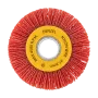Щетка для УШМ DENZEL, 100 мм, Плоская, нейлоновая щетина, посадка 22,2 мм