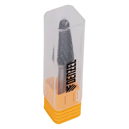 Борфреза по металлу DENZEL твердосплавная, коническая закругленная, тип-L, 12 мм