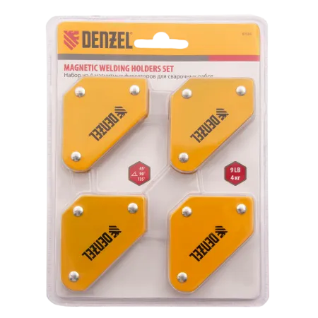 Набор для сварочных работ DENZEL 97555, 4 магнитных фиксаторов