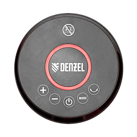 Тепловентилятор керамический электрический DENZEL DTFC-2000, пульт, 3 режима, вентилятор, нагрев 1000/2000 Вт