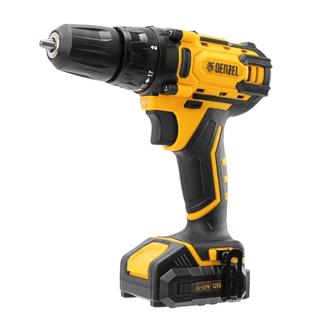Дрель-шуруповерт аккумуляторная DENZEL CDL-12-02BM, Li-Ion, 12 В, 2 акк.