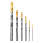 Набор сверл по металлу DENZEL, 2-8мм, Р6М5К8-TiN, Golden Tip, 6 шт