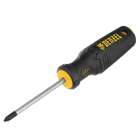 Отвертка DENZEL PZ1x75 мм, CrV, трехкомпонентная рукоятка