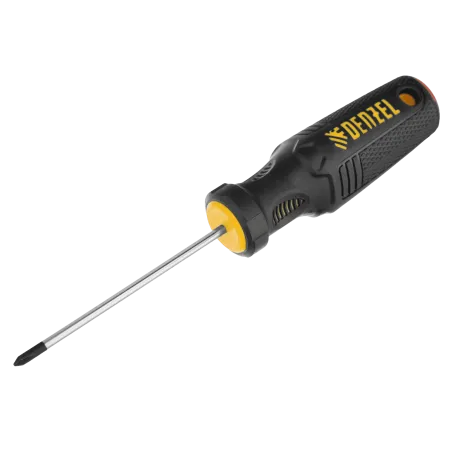 Отвертка DENZEL PH0х75 мм, CrV, трехкомпонентная рукоятка