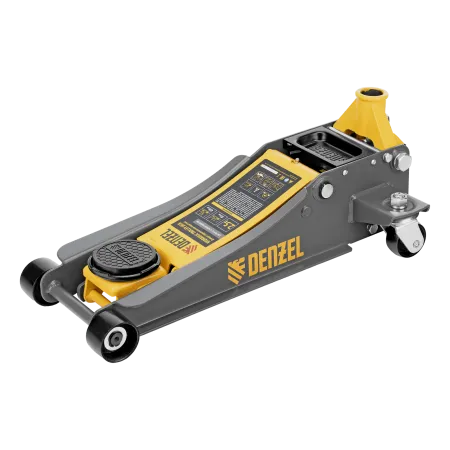 Домкрат гидравлический подкатной DENZEL 2,5 т, 85-430 мм, быстрый подъем, низкий подхват, проф./