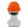 Каска защитная ударопрочная DENZEL ABS/PC, плавная регулировка, модель «Форвард» (К-05), оранж.