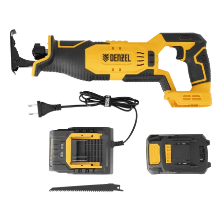 Пила сабельная аккумуляторная DENZEL RS-180,  Li-Ion, 20 В