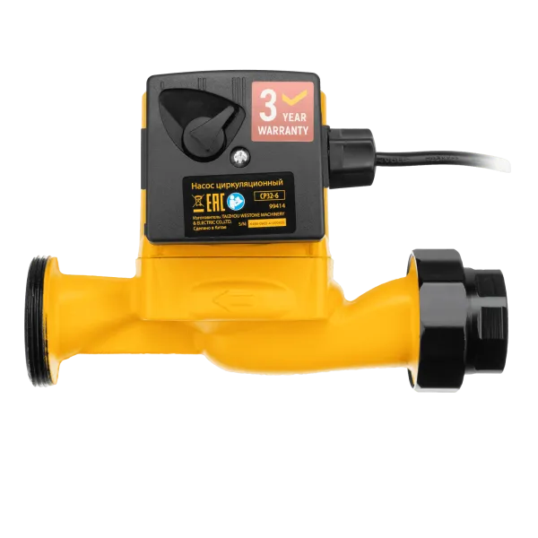 Циркуляционный насос DENZEL CP32-6, напор 6 м, 70 л/мин, 1 м кабель, монт. длина 180 мм