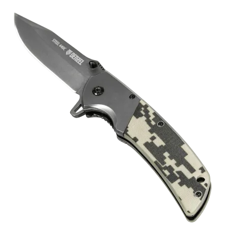 Нож складной DENZEL многоцелевой, системы Liner-Lock, с накладкой G10 на классической рукоятке
