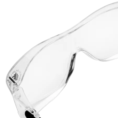 Очки защитные открытые DENZEL поликарбонатные, увеличенная прозрачная линза,  регулируемые дужки