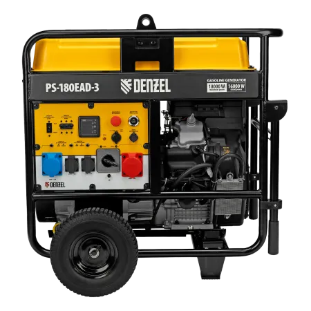 Генератор бензиновый DENZEL PS-180EAD-3, 18 кВт,230/400 В, 65л, разъем ATS,перекл.режима,эл.старт