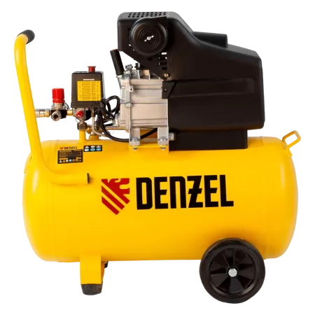 Компрессор воздушный DENZEL DC1500/50, 1.5 кВт, прямой привод, 50 литров, 220 л/мин