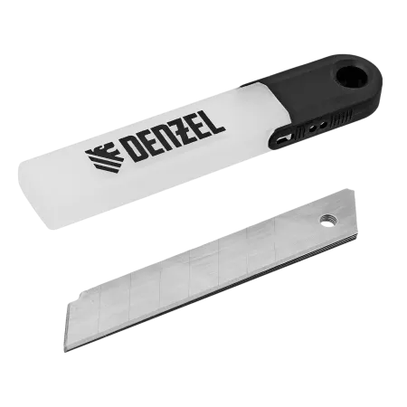 Лезвия DENZEL 18 мм, нерж. сталь 440, 0,5 мм, 5 штук