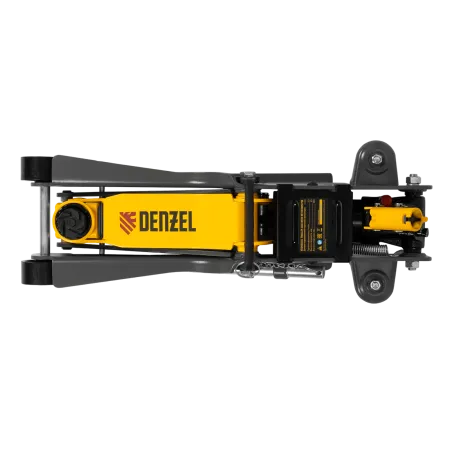 Домкрат гидравлический подкатной с фиксатором DENZEL 2,5 т,  85-385 мм, в пласт. кейсе