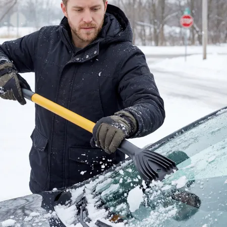 Щетка-сметка со скребком DENZEL телескоп, поворотная голова, водосгон 950-1320 мм