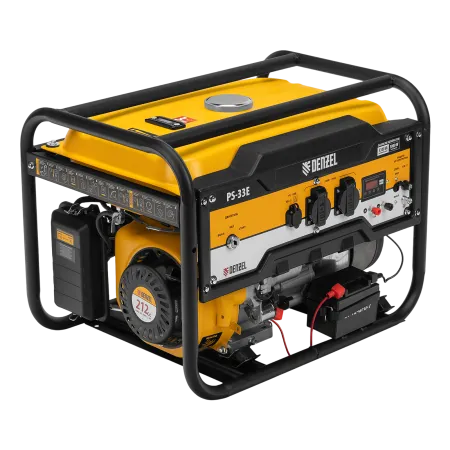 Генератор бензиновый DENZEL PS-33E, 3.3 кВт, 230В, 15 л, электростартер