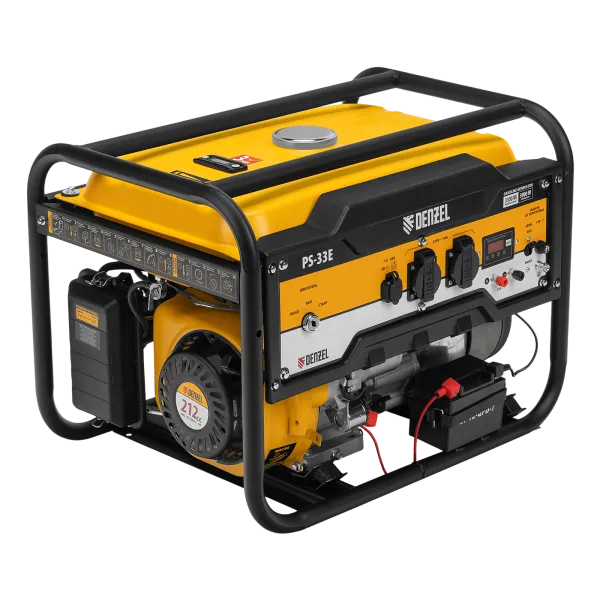 Генератор бензиновый DENZEL PS-33E, 3.3 кВт, 230В, 15 л, электростартер