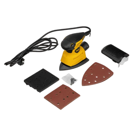 Машина плоскошлифовальная вибрационная DENZEL VDS-2, 2 в 1, 130 Вт, 14000 об/мин