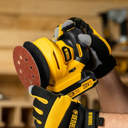 Машина шлифовальная эксцентриковая аккумуляторная DENZEL CROSH-20-125, Li-Ion, 20 В