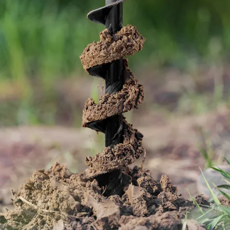 Шнек для грунта DENZEL ER-80, диаметр 80 мм, длина 800 мм,соединение 20 мм, съемный нож