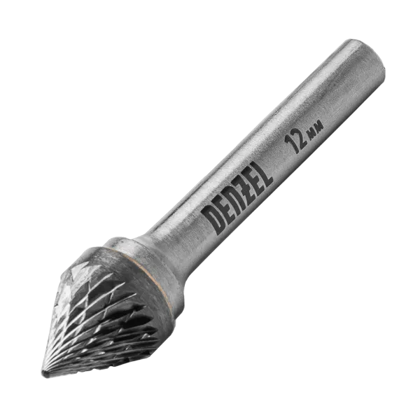 Борфреза по металлу DENZEL твердосплавная, зенкер 60 град., тип-J, 12 мм
