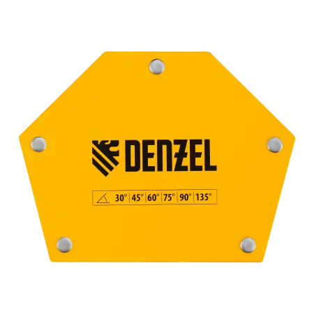 Фиксатор магнитный DENZEL для сварочных работ усилие 75 LB, 30х45х60х75х90х135 град.