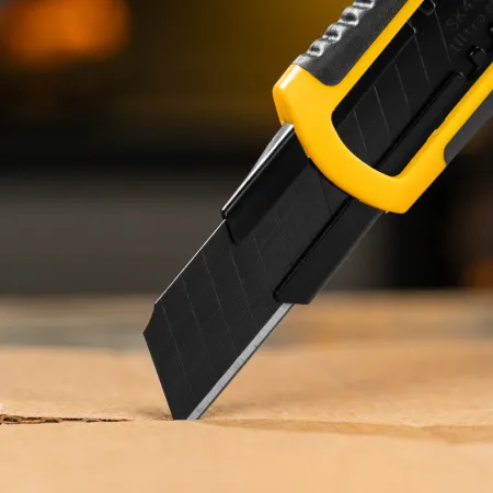 Лезвия DENZEL 18 мм, сталь SK4 - 0,5 мм, супер острые, многосегментные, 5 штук