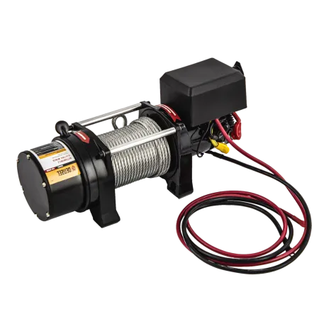 Лебедка автомобильная электрическая DENZEL LB-2000, 2.2 т, 3.2 кВт, 12В