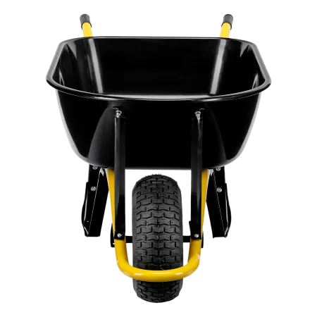 Тачка строительная DENZEL, усиленная, объем 130 л, 230 кг, колесо 15х6.00-6