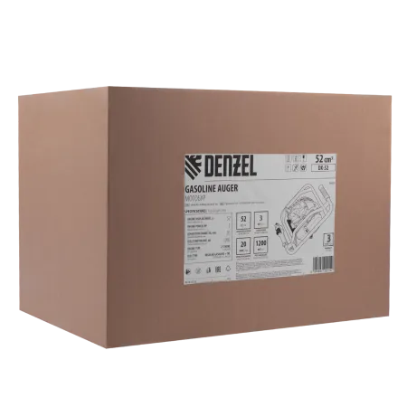 Мотобур DENZEL DX-52, 52 см3, соединение 20 мм, без шнека