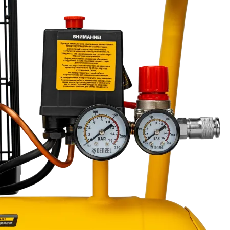 Компрессор воздушный DENZEL BCI2300/100, 2.3 кВт, ременный привод, 100 литров, 400 л/мин