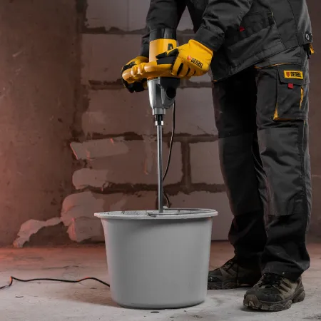 Миксер строительный DENZEL EM-1-1600, 1600 Вт, 180-460/300-750 об/мин