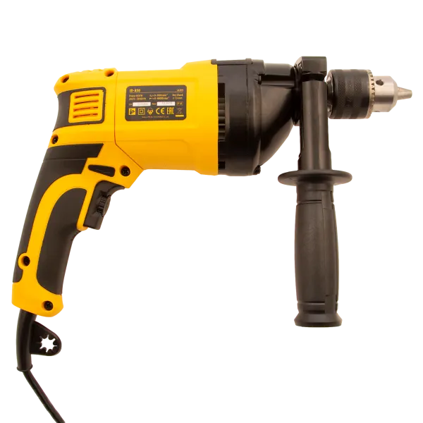 Ударная дрель DENZEL ID-850, 850 Вт, 0-3000 об/мин, 48000 уд/мин