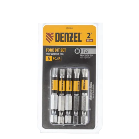 Набор бит DENZEL T27x50, 5 шт.