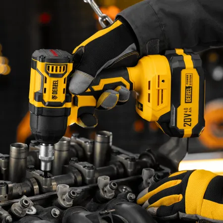 Гайковерт ударный аккумуляторный бесщет. DENZEL CIWH-BL-20-500, Li-Ion, 20 В