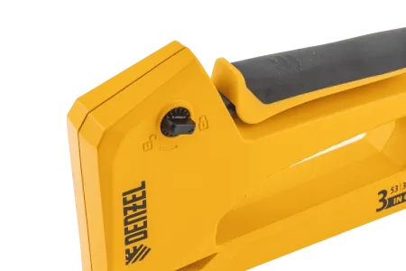 Степлер мебельный DENZEL алюминиевый корпус, тип 53, 6-14 мм, тип 300, 15 мм, тип 500, 15 мм