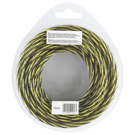 Леска для триммера DENZEL двухкомпонентная витая квадратная, 3,0мм х 12м, блистер SkyCutter