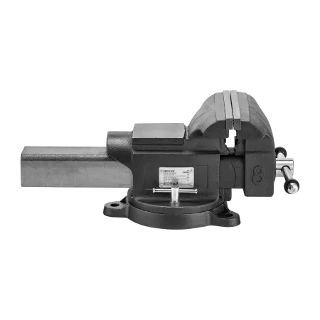 Тиски слесарные DENZEL BVH-200, 200 мм, поворотные, стальная направляющая, с наковальней