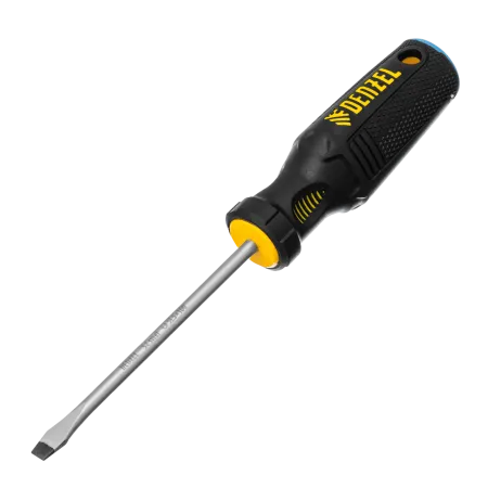 Отвертка DENZEL SL5x100 мм, S2, 3к рукоятка