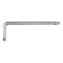 Вороток Г-образный DENZEL 450*150 мм, квадрат 3/4", CrV, матовый хром