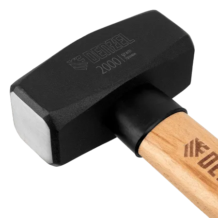 Кувалда DENZEL 2000 г, кованая головка, буковая рукоятка