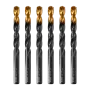 Сверло по металлу DENZEL 11 мм, HSS-Tin, Golden Tip, 6 шт.