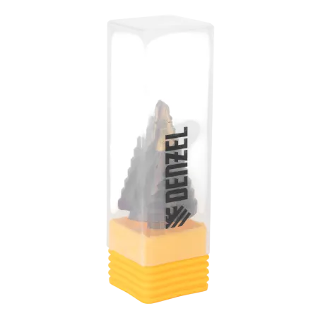 Сверло ступенчатое DENZEL, 9-12-15-18-21-24-27-30-33-36 мм, Р6М5К5, 6-гр. хвостовик