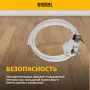 Шнур сетевой Energy Series DENZEL, ПВС, 1,5 м, 3 x 1 мм, с неразборной вилкой, белый