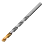 Сверло спиральное по металлу DENZEL 10 х 184 мм, Р6М5, Golden Tip, удлиненное