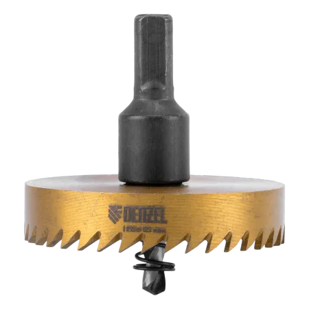 Коронка по металлу DENZEL 724121, 65 мм, HSS, нитридтитановое покрытие