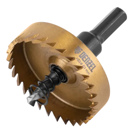 Коронка по металлу DENZEL 724117, 53 мм, HSS, нитридтитановое покрытие