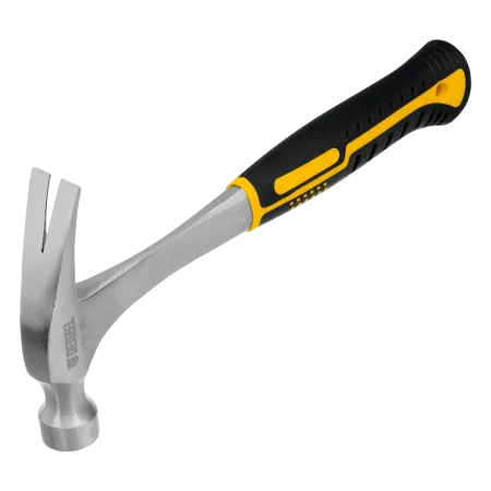 Молоток-гвоздодер DENZEL 350 г, цельнометаллический, двухкомпонентная рукоятка