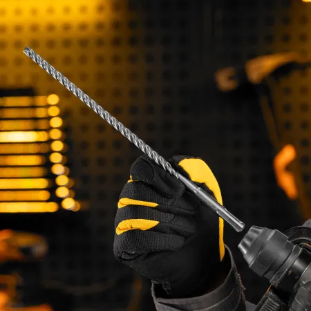 Бур по бетону DENZEL, цельная крестовая пластина, 8x265 мм, SDS PLUS